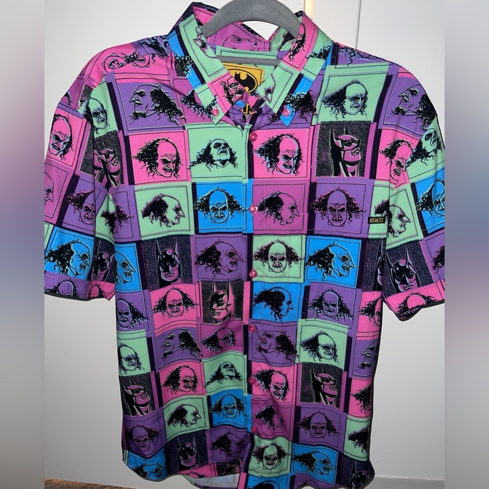 RVLTS Batman Penguin Button Down Shirt